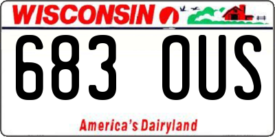 WI license plate 683OUS