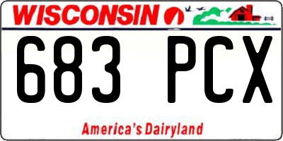 WI license plate 683PCX