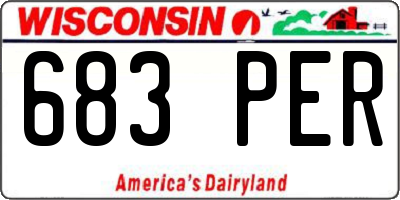 WI license plate 683PER