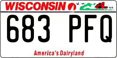 WI license plate 683PFQ