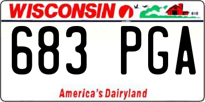 WI license plate 683PGA