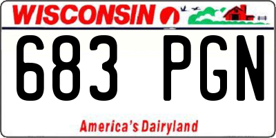 WI license plate 683PGN