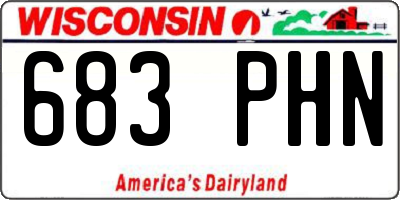 WI license plate 683PHN