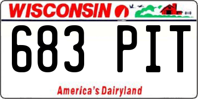 WI license plate 683PIT