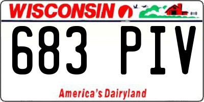 WI license plate 683PIV