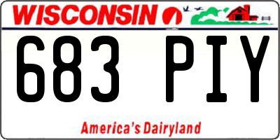 WI license plate 683PIY