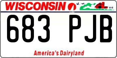 WI license plate 683PJB