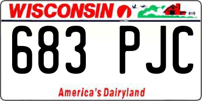 WI license plate 683PJC