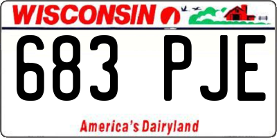 WI license plate 683PJE