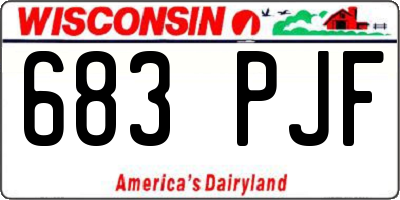 WI license plate 683PJF