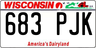 WI license plate 683PJK