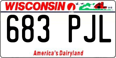 WI license plate 683PJL