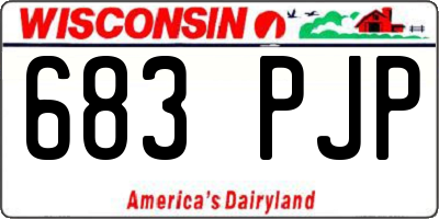 WI license plate 683PJP