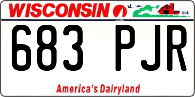 WI license plate 683PJR