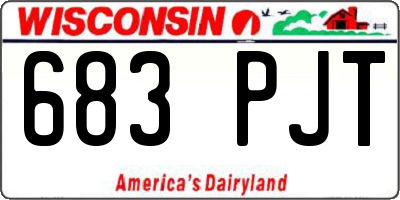 WI license plate 683PJT