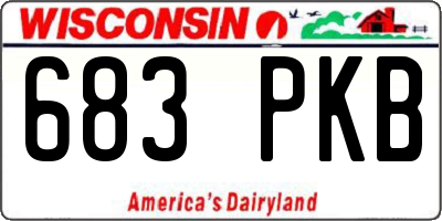 WI license plate 683PKB