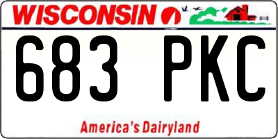 WI license plate 683PKC