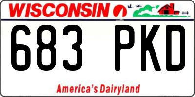 WI license plate 683PKD