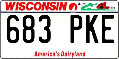 WI license plate 683PKE