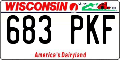 WI license plate 683PKF