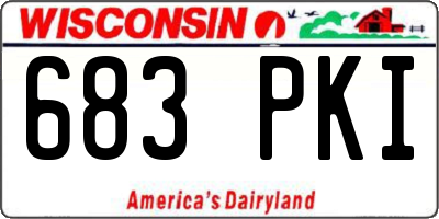 WI license plate 683PKI