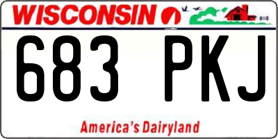 WI license plate 683PKJ