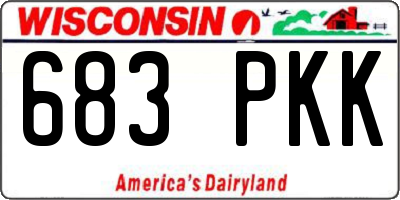 WI license plate 683PKK