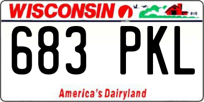 WI license plate 683PKL