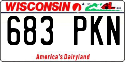WI license plate 683PKN