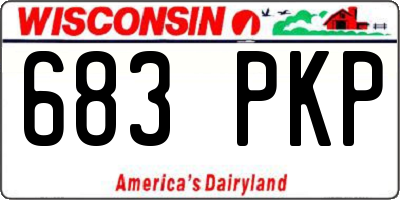 WI license plate 683PKP