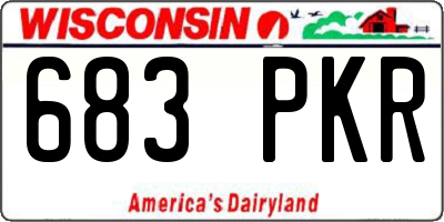 WI license plate 683PKR