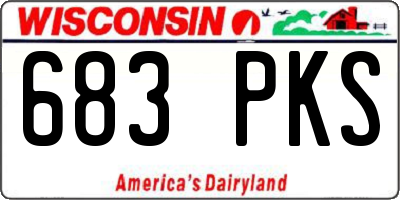 WI license plate 683PKS