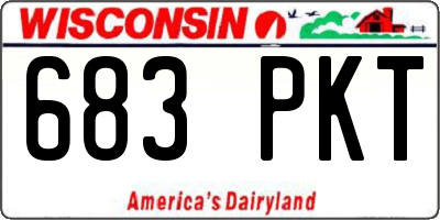 WI license plate 683PKT