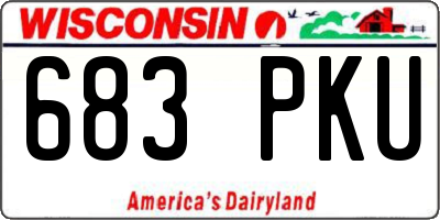 WI license plate 683PKU
