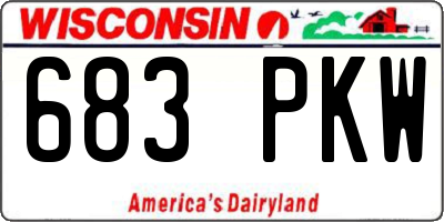 WI license plate 683PKW
