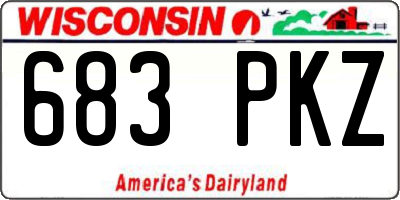 WI license plate 683PKZ