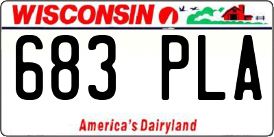 WI license plate 683PLA