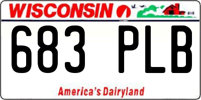 WI license plate 683PLB
