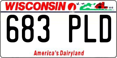 WI license plate 683PLD