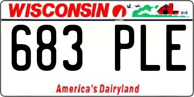 WI license plate 683PLE