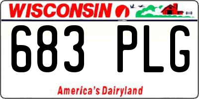 WI license plate 683PLG