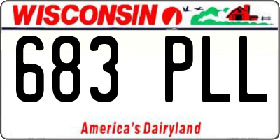 WI license plate 683PLL