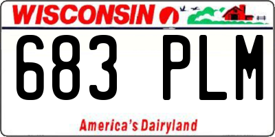 WI license plate 683PLM
