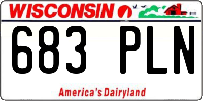 WI license plate 683PLN