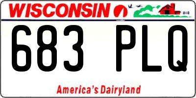 WI license plate 683PLQ