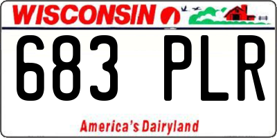 WI license plate 683PLR