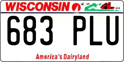 WI license plate 683PLU