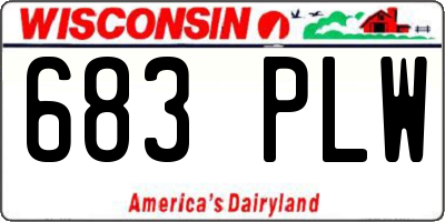WI license plate 683PLW