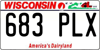 WI license plate 683PLX
