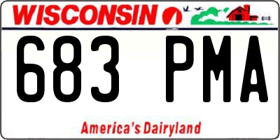 WI license plate 683PMA